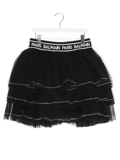 Shop Balmain Skirt In Black