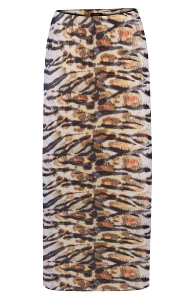 Shop Afrm Felix Print Skirt In Wild Tiger