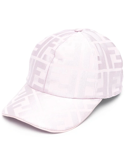 Shop Fendi Ff Motif Baseball Cap In Pink