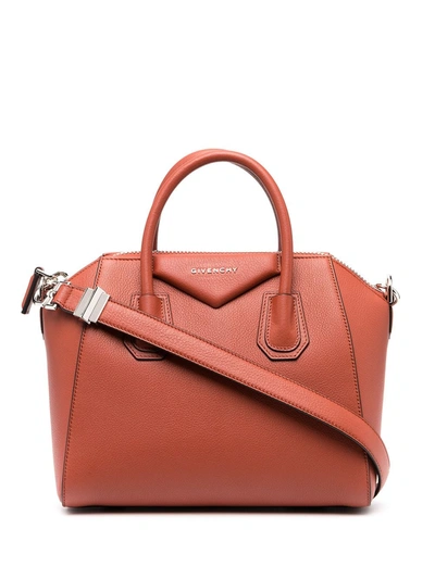 Shop Givenchy Antigona Tote In Orange