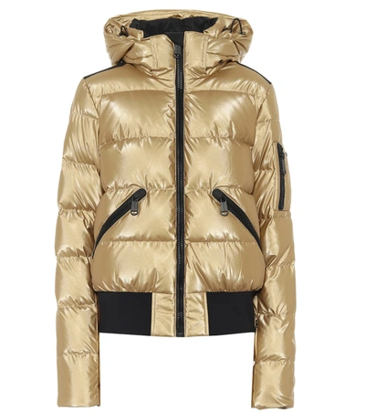 Shop Goldbergh Aura Down Ski Jacket In Gold