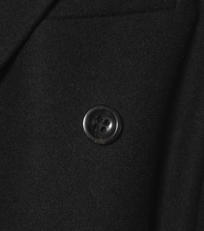 Shop Dries Van Noten Double-breasted Wool-blend Coat In Black