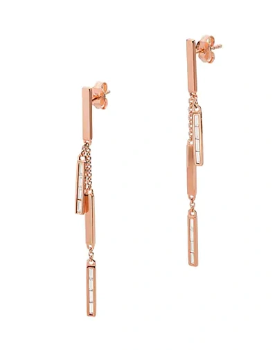 Shop Emporio Armani Earrings In Copper