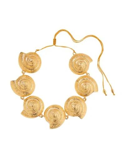 Shop Tohum Woman Necklace Gold Size - Brass, Textile Fibers