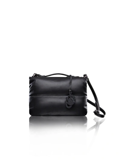 Shop Moncler Leather Bag In Black