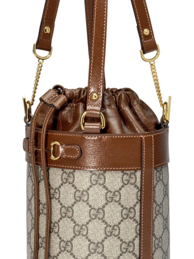 Shop Gucci 1955 Leather Handbag In Brown