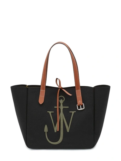 Shop Jw Anderson Recycled Canvas Belt Tote In Black