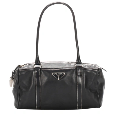Pre-owned Prada Black Leather Shoulder Bag