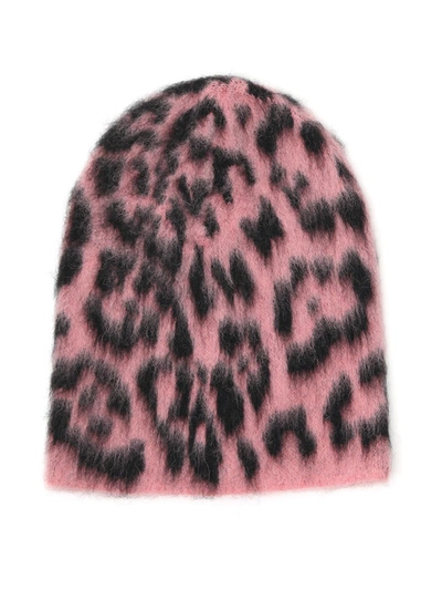 Shop Laneus Black/pink Wool Hat