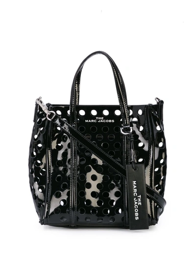 Shop Marc Jacobs Tag Tote Black Leather Tote