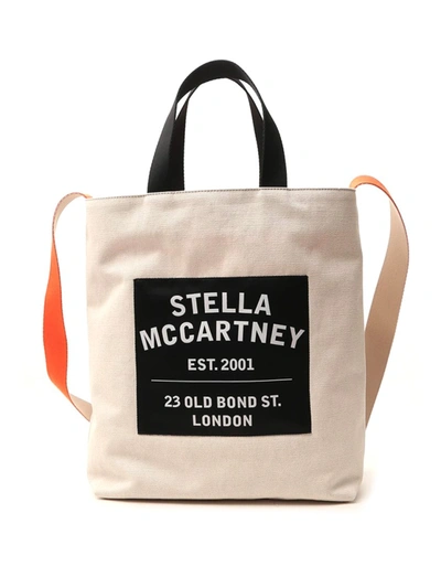 Shop Stella Mccartney Beige Fabric Tote In Neutrals