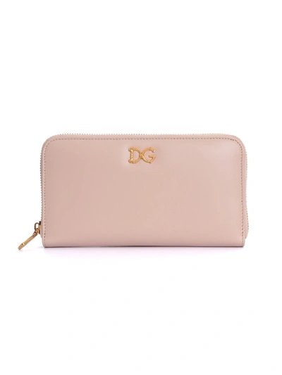 Shop Dolce & Gabbana Pink Leather Wallet