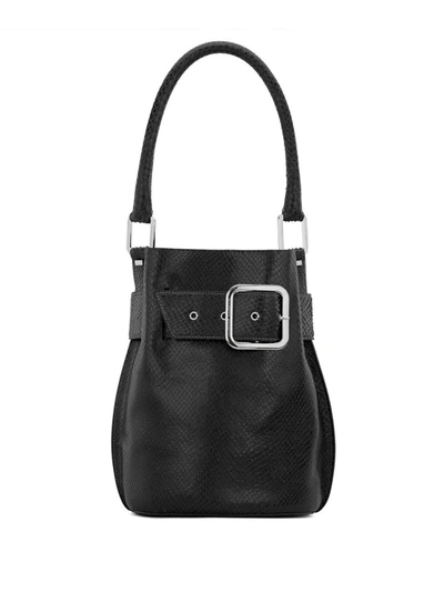 Shop Giuseppe Zanotti Wanda Black Leather Shoulder Bag