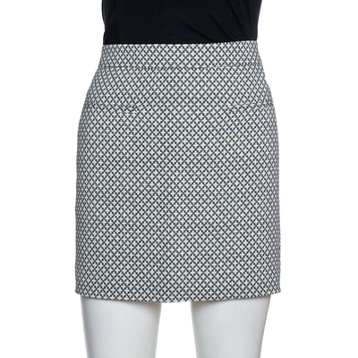 Pre-owned Stella Mccartney Multicolor Knit Grid Patterned Mini Skirt M