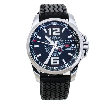 Pre-owned Chopard Black Stainless Steel Rubber Mille Miglia Gt Xl 16-8514-3001 Men's Wristwatch 44 Mm