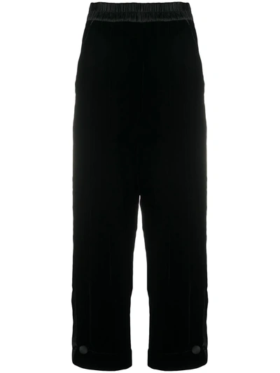Shop Emporio Armani Wide-leg High-waist Trousers In Black