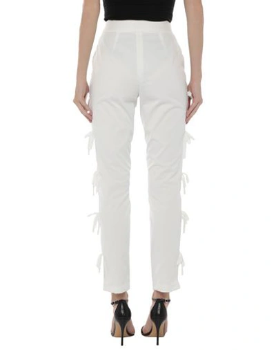 Shop Self-portrait Woman Pants White Size 6 Polyester