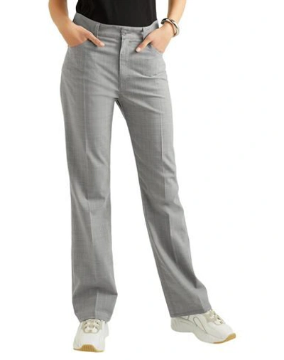 Shop Mm6 Maison Margiela Woman Pants Grey Size 4 Polyester, Virgin Wool, Elastane