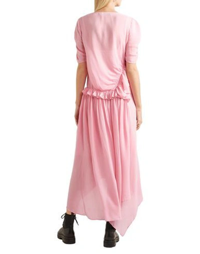 Shop Preen Line Woman Midi Dress Pink Size M Viscose, Rayon