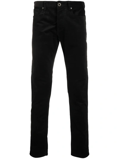 Shop Emporio Armani Straight-fit Jeans In Black