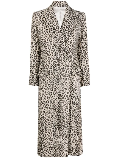 Shop Act N°1 Leopard Print Coat In White