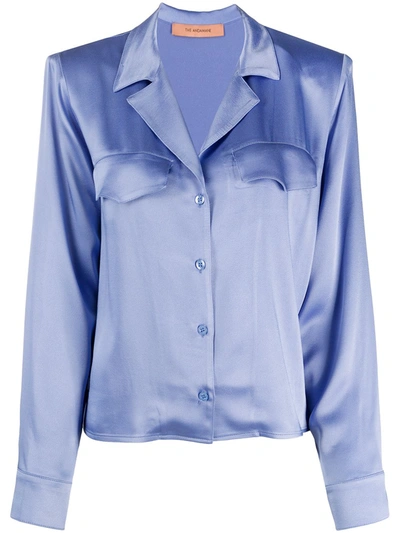 Shop Andamane Spread Collar Shirt In Blue