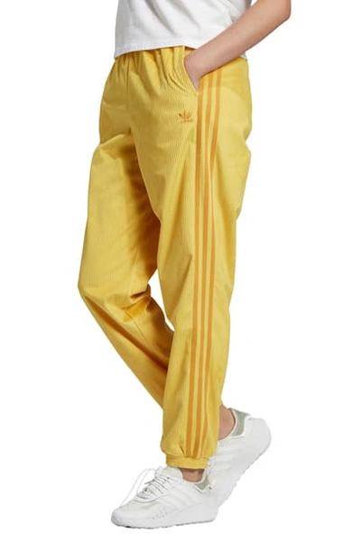 Shop Adidas Originals Corduroy Sweatpants In Corn Yellow