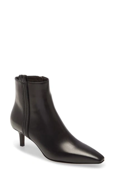 Shop Brunello Cucinelli Monili Trim Square Toe Bootie In Black