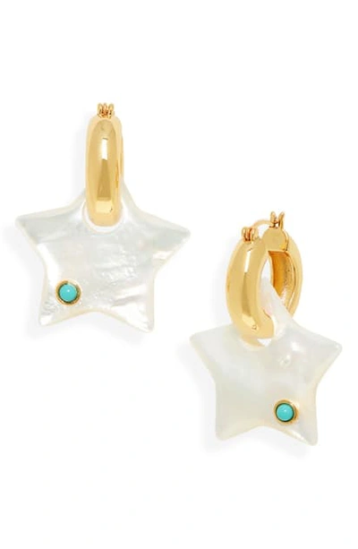 Shop Lizzie Fortunato Jumelle Star Earrings In Pearl