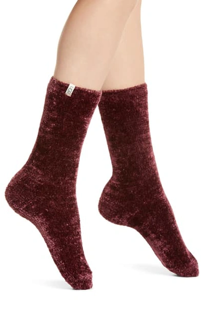 Shop Ugg Leda Cozy Socks In Wild Grape