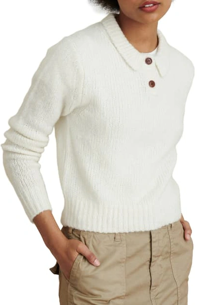 Shop Alex Mill Wool & Cashmere Blend Henley Sweater In Ivory