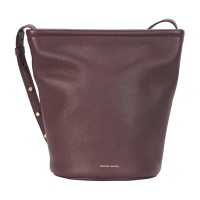 Shop Mansur Gavriel Mini Zip Bucket Bag In Eggplant