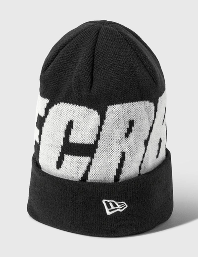 New Era Fcrb Big Logo Cuff Knit Beanie In Black