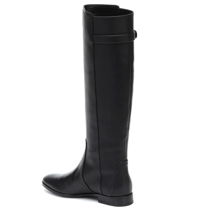 Shop Dolce & Gabbana Leather Knee-high Boots In Black