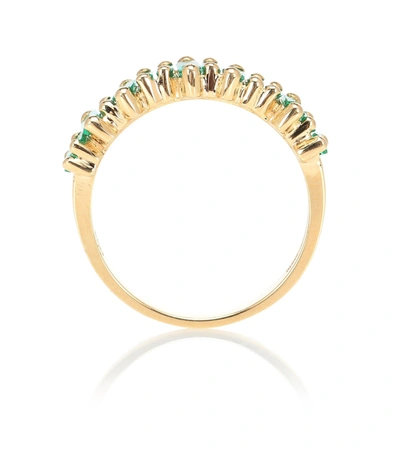 Shop Suzanne Kalan Fireworks 18kt Gold Ring With Emeralds