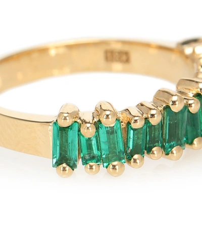 Suzanne Kalan Fireworks 18kt Gold Ring With Emeralds In Gold