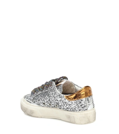 Shop Golden Goose May Glitter Sneakers In Silver
