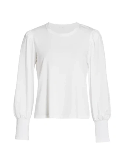 Shop A.l.c Karter Blouson Long-sleeve T-shirt In White