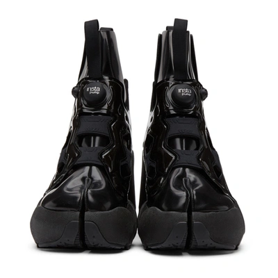 Shop Maison Margiela Black Reebok Edition Tabi Instapump Fury Hi Boots In H8382 Black