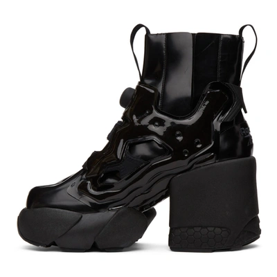 Shop Maison Margiela Black Reebok Edition Tabi Instapump Fury Hi Boots In H8382 Black