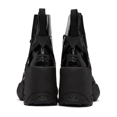 Shop Maison Margiela Black Reebok Edition Tabi Instapump Fury Hi Boots In H8382 Black