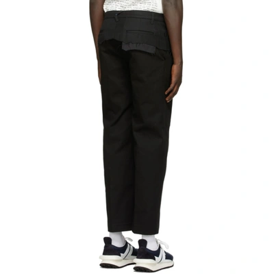 Shop Ader Error Black Twofold Trousers