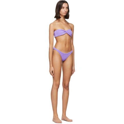 Shop Hunza G Purple Ariel Bikini In Lilac