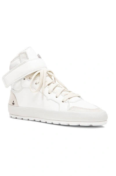 Shop Isabel Marant Bessy Hip Hop Leather Sneakers In White