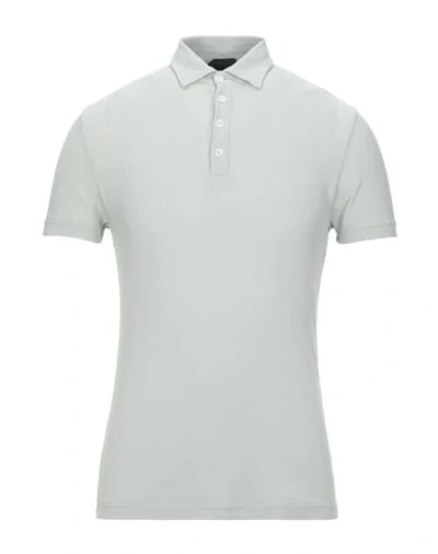 Shop Zanone Polo Shirts In Light Grey
