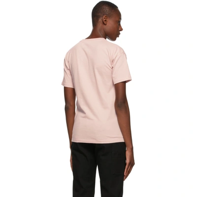 Shop Carhartt Pink Script Embroidery T-shirt In Frosted Pin