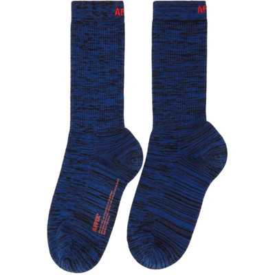 Shop Affix Three-pack Multicolor Static Socks In Red/gre/blu