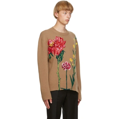 Shop Valentino Brown Inez And Vinoodh Edition Cashmere Sweater In 1h0 Cammell