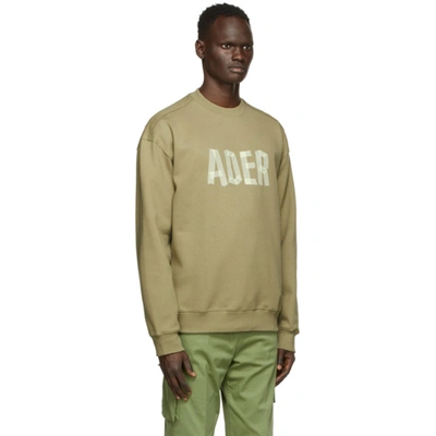 Shop Ader Error Khaki Masking Sweatshirt In Beige