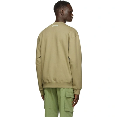 Shop Ader Error Khaki Masking Sweatshirt In Beige